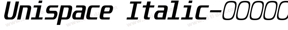 Unispace Italic字体转换